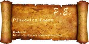 Pinkovics Emese névjegykártya